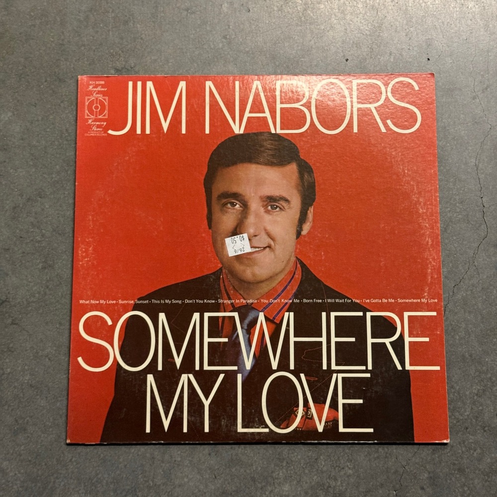 Jim Nabors Somewhere My Love Vinyl LP Harmony Columbia KH 30398 Stereo Record